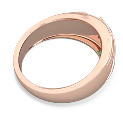 Lab Emerald Men's Streamline 14K Rose Gold ring R0460