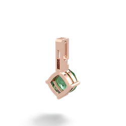 Lab Emerald Simply Elegant 14K Rose Gold pendant P2489