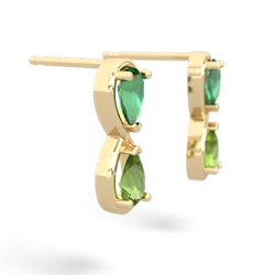 Lab Emerald Infinity 14K Yellow Gold earrings E5050