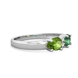 Lab Emerald Pear Bowtie 14K White Gold ring R0865