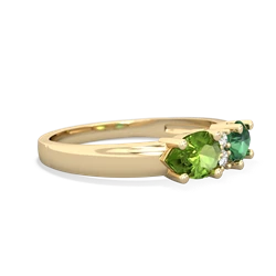 Lab Emerald Pear Bowtie 14K Yellow Gold ring R0865