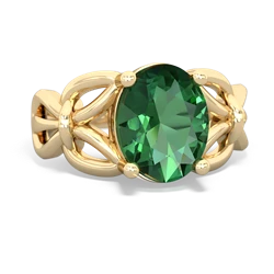 lab_emerald celtic rings