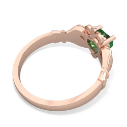 Lab Emerald Claddagh 14K Rose Gold ring R2370