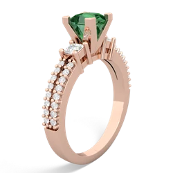 Lab Emerald Classic 5Mm Square Engagement 14K Rose Gold ring R26435SQ