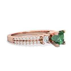 Lab Emerald Classic 5Mm Square Engagement 14K Rose Gold ring R26435SQ