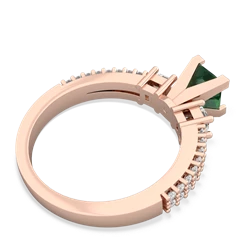 Lab Emerald Classic 5Mm Square Engagement 14K Rose Gold ring R26435SQ