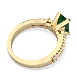 Lab Emerald Classic 8X6mm Emerald-Cut Engagement 14K Yellow Gold ring R26438EM