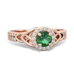matching engagment rings - Celtic Knot Halo