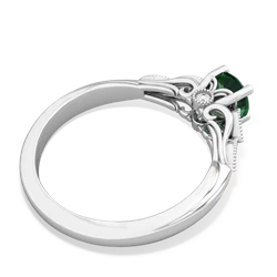 lab_emerald milgrain rings
