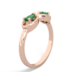 Lab Emerald Infinity 14K Rose Gold ring R5050