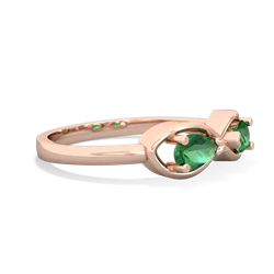 Lab Emerald Infinity 14K Rose Gold ring R5050