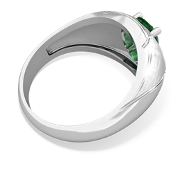 Lab Emerald Men's Crossroads 14K White Gold ring R0361