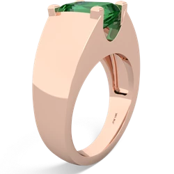 Lab Emerald Men's 14K Rose Gold ring R1836