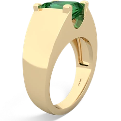 Lab Emerald Men's 14K Yellow Gold ring R1836