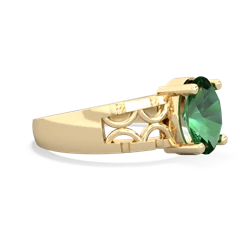 lab_emerald filigree rings