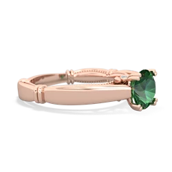 Lab Emerald Renaissance 14K Rose Gold ring R27806RD