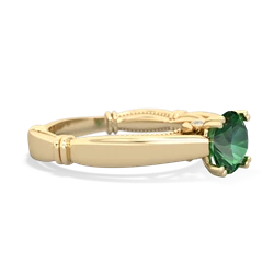 Lab Emerald Renaissance 14K Yellow Gold ring R27806RD