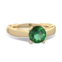 lab_emerald antique rings