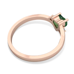 Lab Emerald Delicate Heart 14K Rose Gold ring R0203