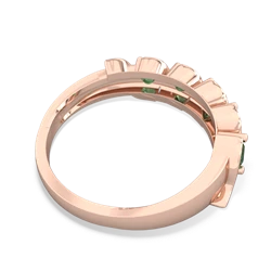 Lab Emerald Anniversary Band 14K Rose Gold ring R2089