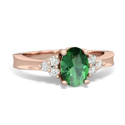 Lab Emerald Simply Elegant 14K Rose Gold ring R2113