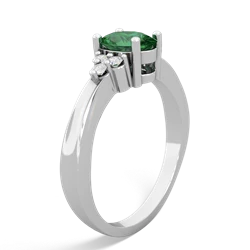 Lab Emerald Simply Elegant 14K White Gold ring R2113