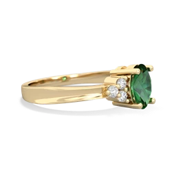 Lab Emerald Simply Elegant 14K Yellow Gold ring R2113