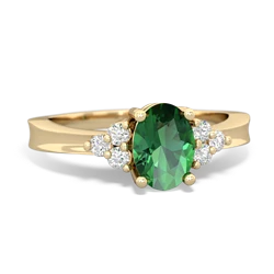 Lab Emerald Simply Elegant 14K Yellow Gold ring R2113