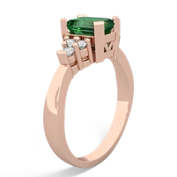 Lab Emerald Timeless Classic 14K Rose Gold ring R2591