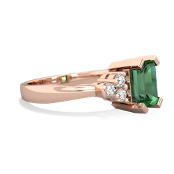 Lab Emerald Timeless Classic 14K Rose Gold ring R2591