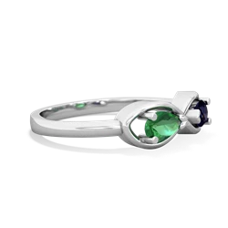 Lab Emerald Infinity 14K White Gold ring R5050