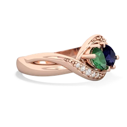 Lab Emerald Summer Winds 14K Rose Gold ring R5342