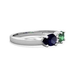 Lab Emerald Pear Bowtie 14K White Gold ring R0865