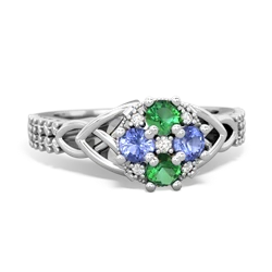matching engagment rings - Celtic Knot Cluster Engagement