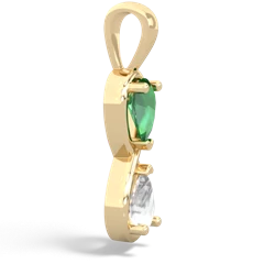 Lab Emerald Infinity 14K Yellow Gold pendant P5050