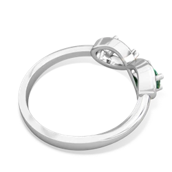 Lab Emerald Infinity 14K White Gold ring R5050