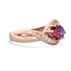 Lab Ruby Summer Winds 14K Rose Gold ring R5342