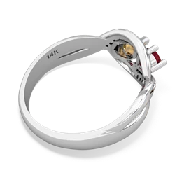 Lab Ruby Summer Winds 14K White Gold ring R5342