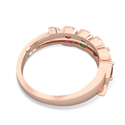 Lab Ruby Anniversary Band 14K Rose Gold ring R2089