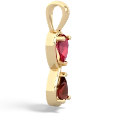 Lab Ruby Infinity 14K Yellow Gold pendant P5050