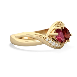 Lab Ruby Summer Winds 14K Yellow Gold ring R5342