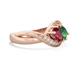 Lab Ruby Summer Winds 14K Rose Gold ring R5342