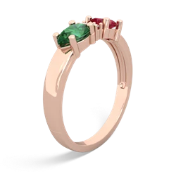 Lab Ruby Pear Bowtie 14K Rose Gold ring R0865