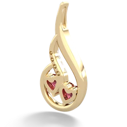 Lab Ruby Keepsake Curves 14K Yellow Gold pendant P5450