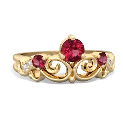 Amethyst Crown Keepsake 14K Yellow Gold ring R5740