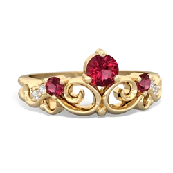 Ruby Crown Keepsake 14K Yellow Gold ring R5740