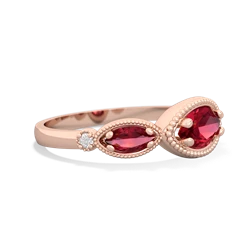 Garnet Milgrain Marquise 14K Rose Gold ring R5700