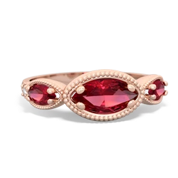 Peridot Milgrain Marquise 14K Rose Gold ring R5700