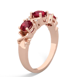 Amethyst Hugs And Kisses 14K Rose Gold ring R5016