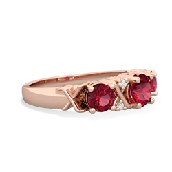 Onyx Hugs And Kisses 14K Rose Gold ring R5016